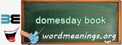 WordMeaning blackboard for domesday book